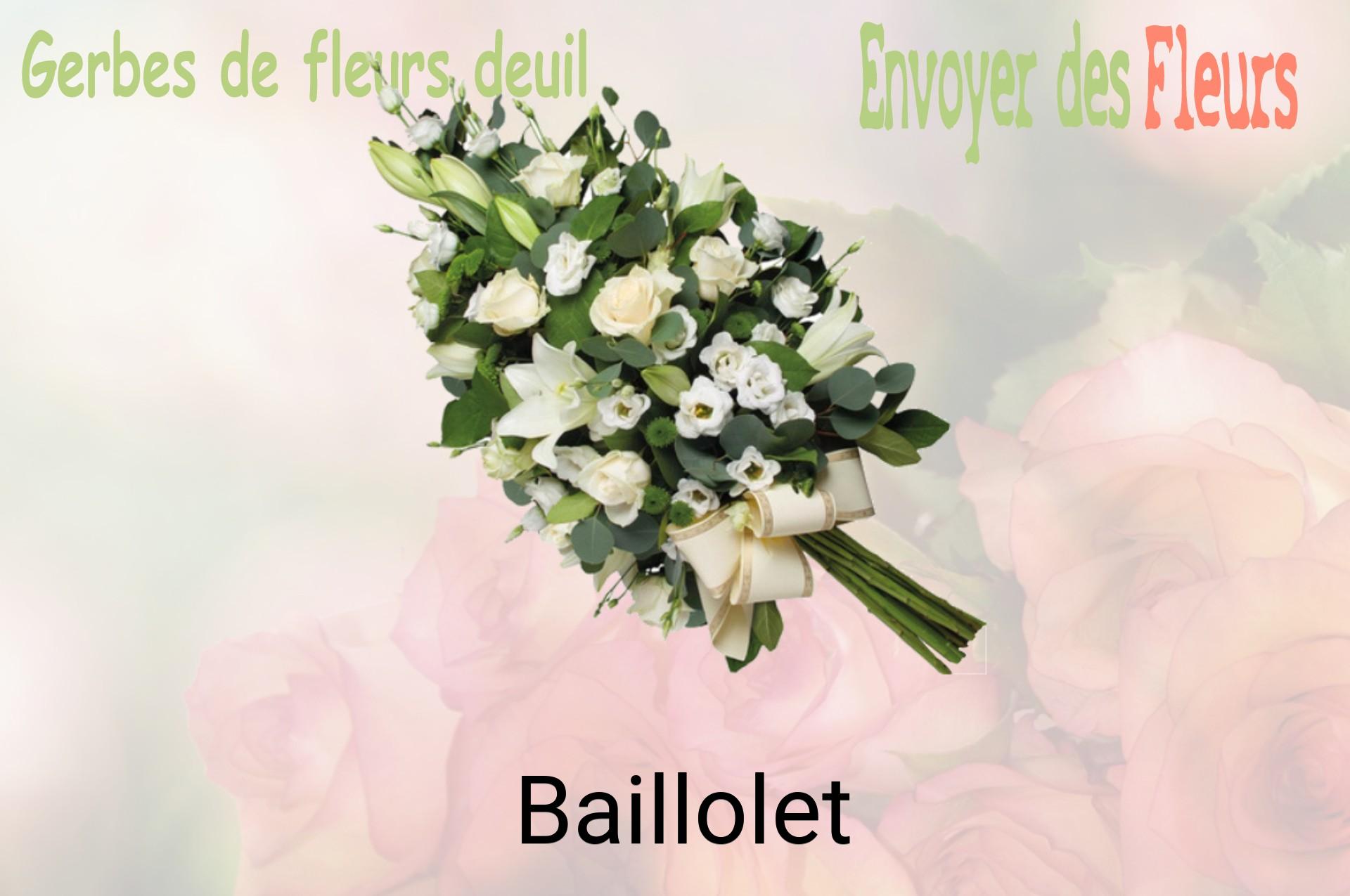 Gerbe de fleurs de deuil livrée à Baillolet